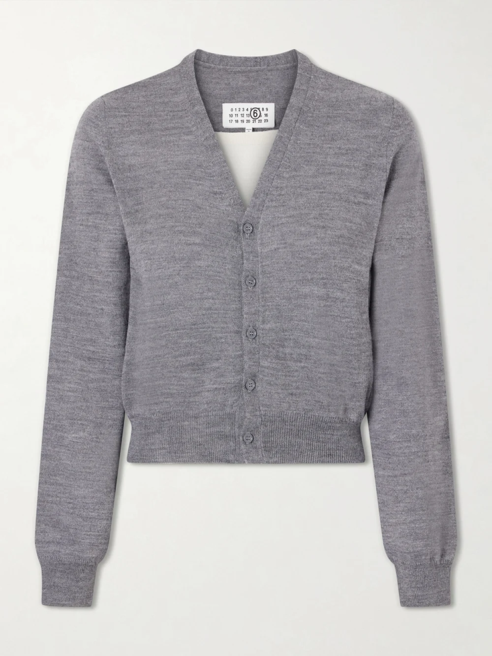 MM6 Maison Margiela Wool-blend Cardigan in gray