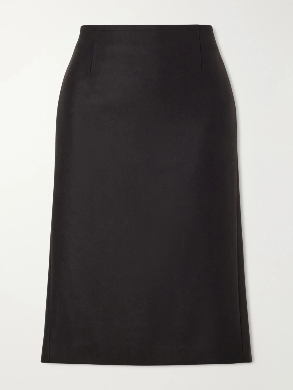 MM6 Maison Margiela Wool-blend Felt Midi Skirt in dark brown