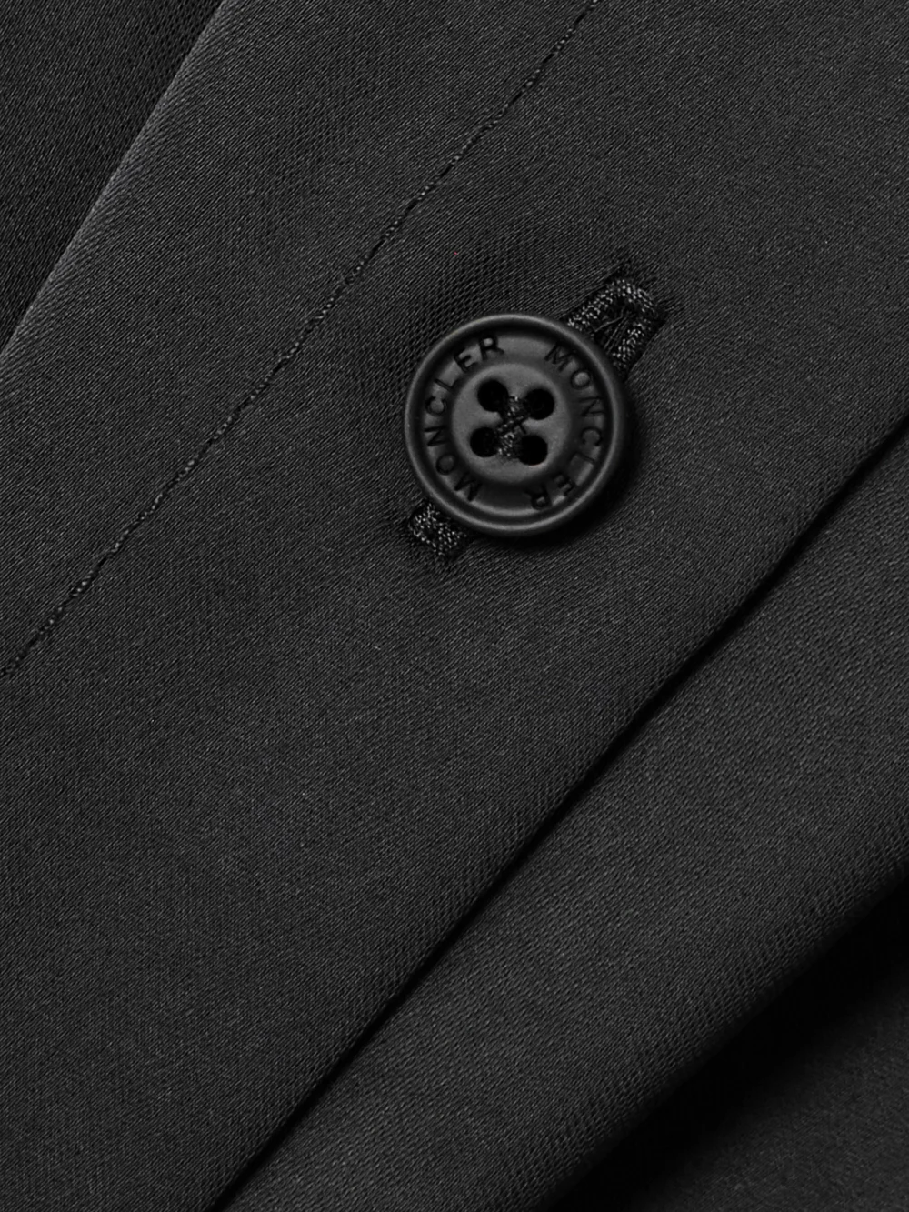 Close-up detail of the Moncler Genius + Edward Enninful Satin Shirt
