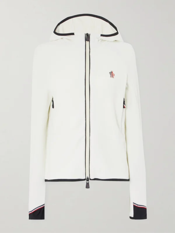 Moncler Grenoble Appliquéd Hooded Fleece Jacket