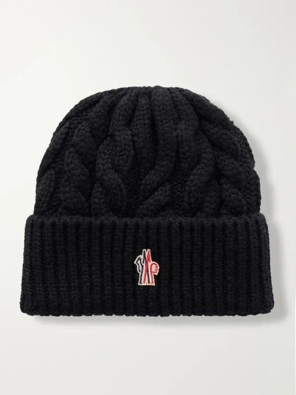 Moncler Grenoble Cable-knit Wool-blend Beanie