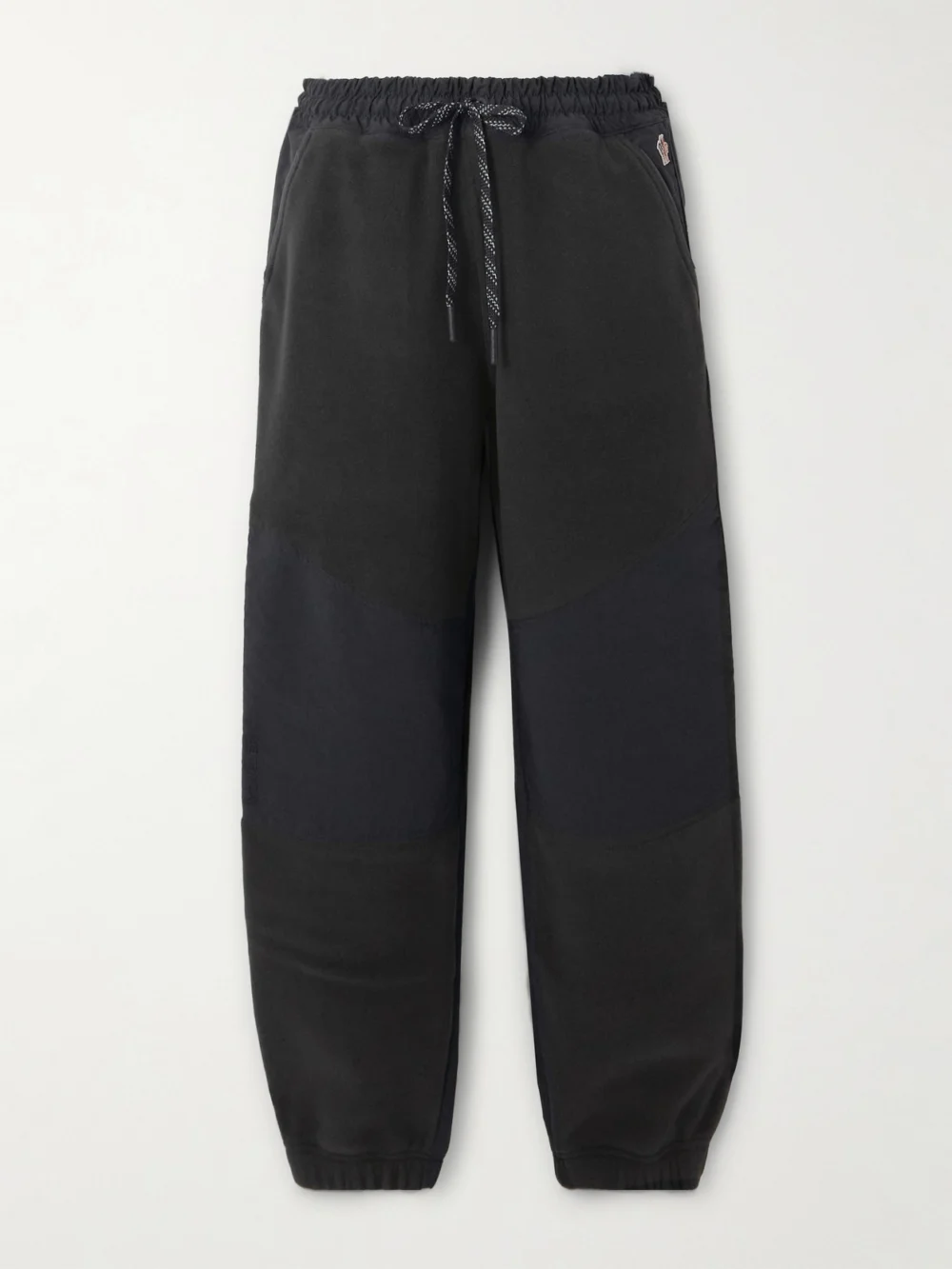 Moncler Grenoble Shell-paneled Fleece Tapered Sweatpants in black