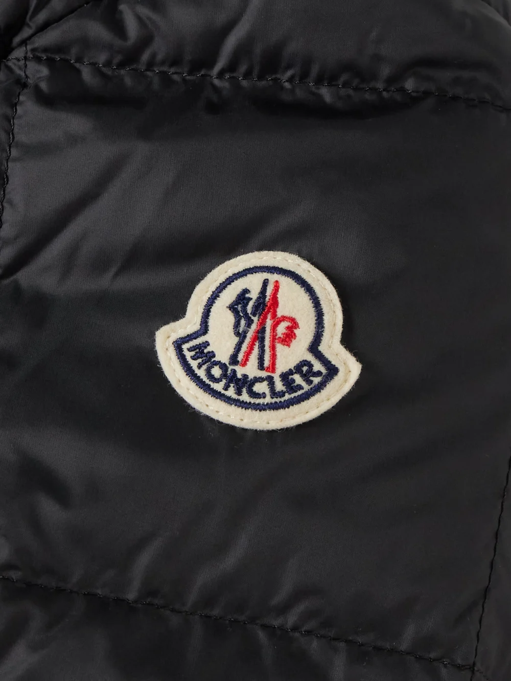 Close-up detail of the Moncler Jarcieu Braided Cord-trimmed Quilted Shell Down Jacket