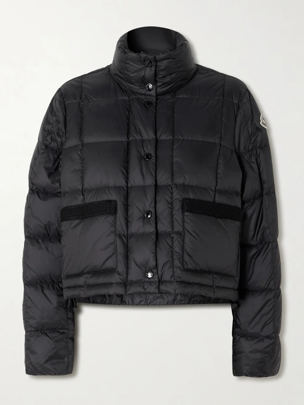 Moncler Jarcieu Braided Cord-trimmed Quilted Shell Down Jacket in black