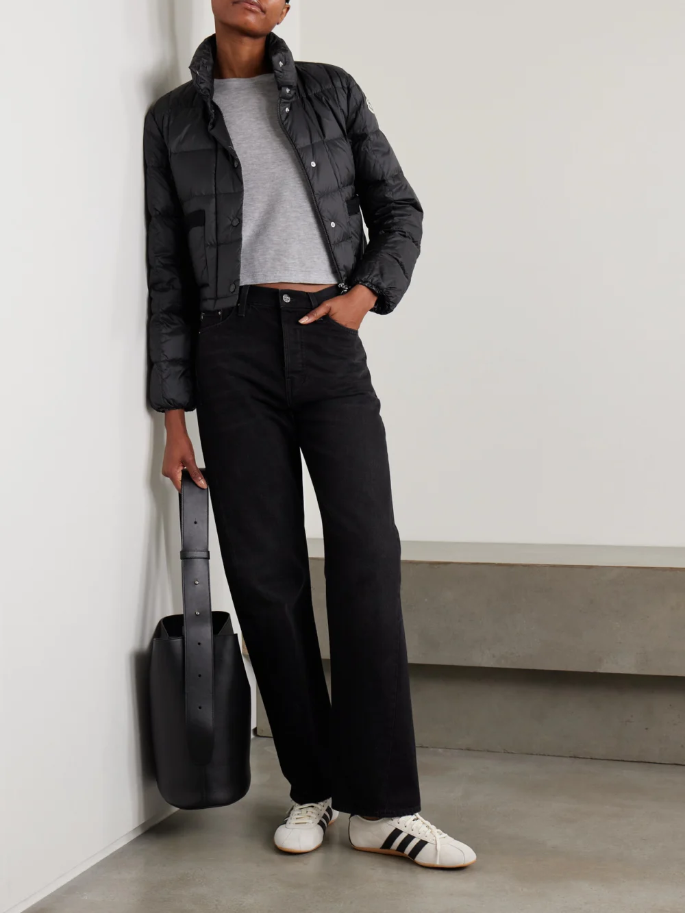 Moncler Jarcieu Braided Cord-trimmed Quilted Shell Down Jacket, worn by a model