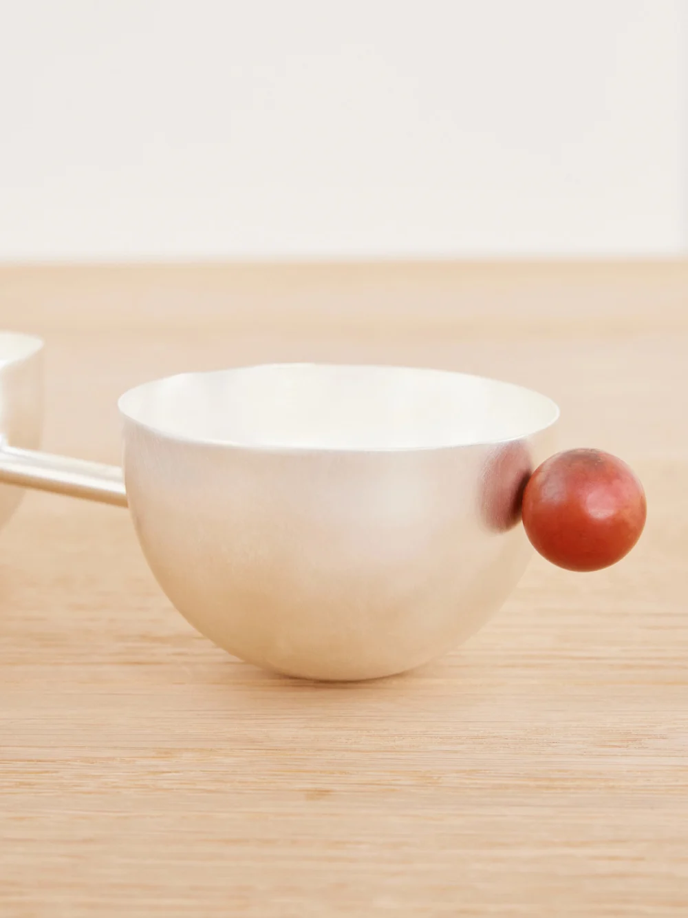 Close-up detail of the Natalia Criado Double Aperitivo Silver-plated and Stone Bowls