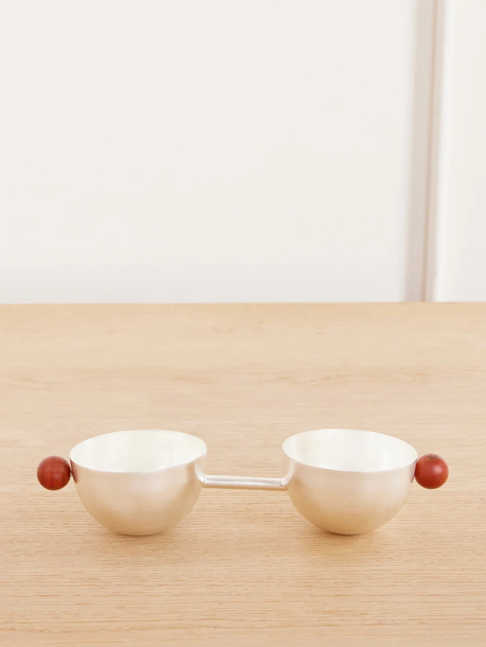 Natalia Criado Double Aperitivo Silver-plated and Stone Bowls