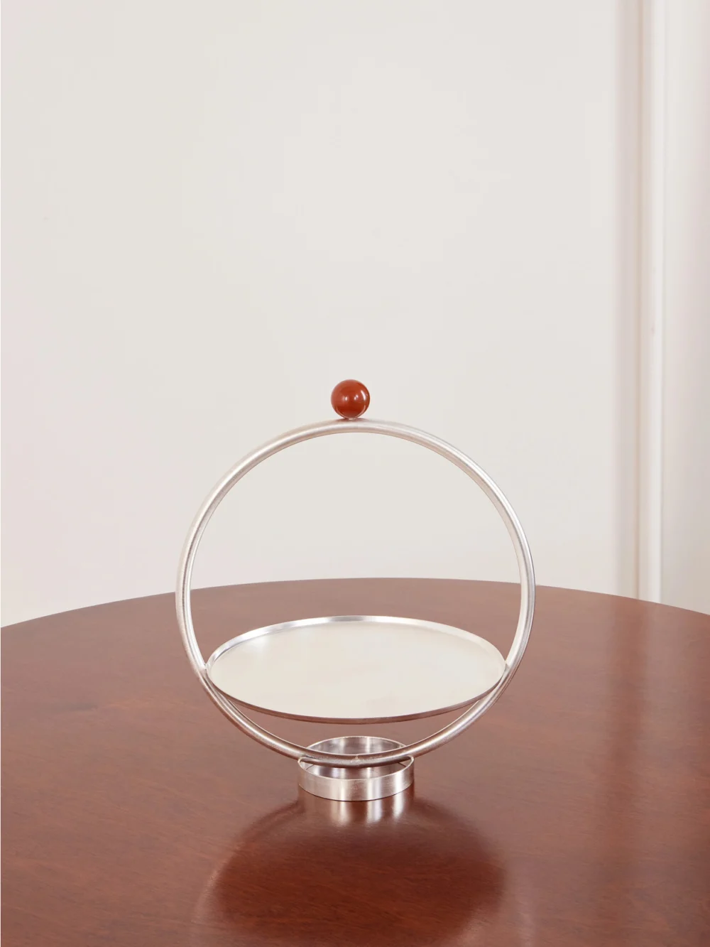 Natalia Criado Redonda Silver-plated and Stone Cake Stand
