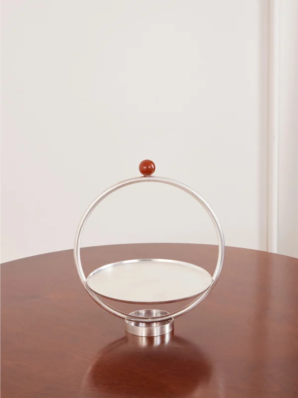 Natalia Criado Redonda Silver-plated and Stone Cake Stand