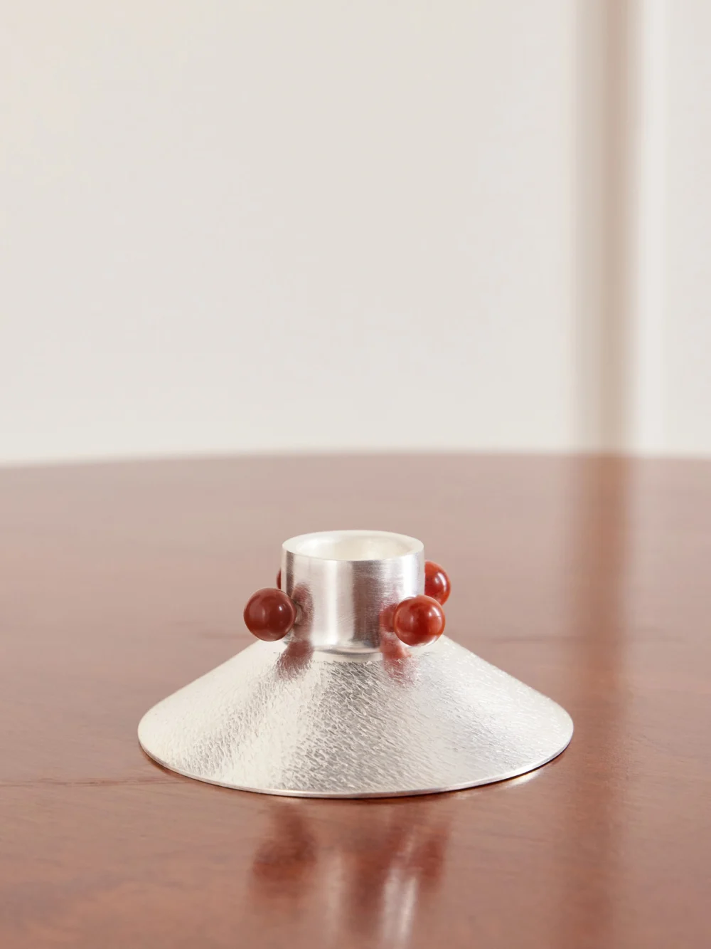 Natalia Criado + Vesper Voyage Axis Silver-plated and Stone Candle Holder