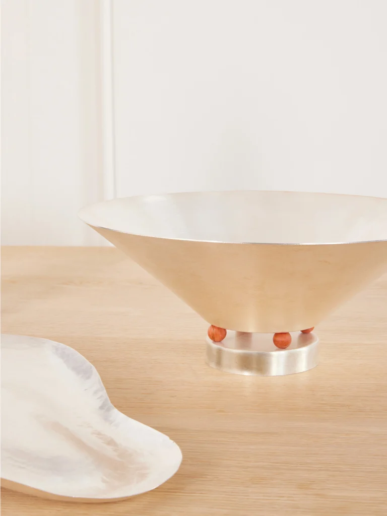 Natalia Criado + Vesper Voyage Tysia Silver-plated and Red Jasper Bowl