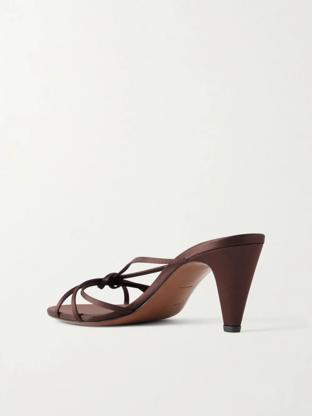 Back view of the Neous Motha Satin Sandals