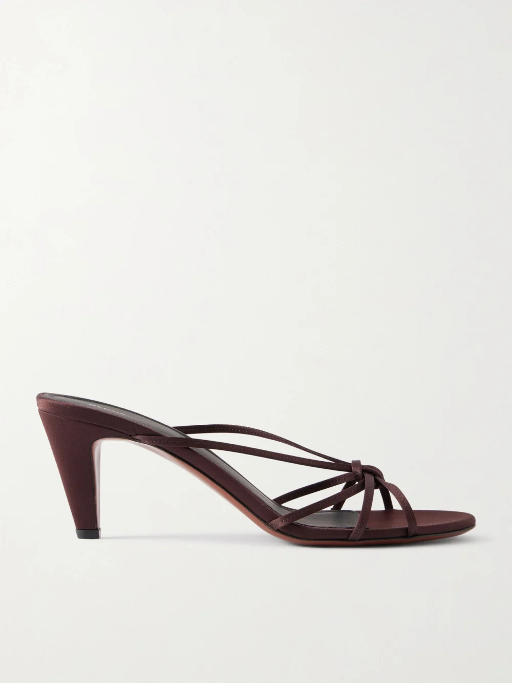 Neous Motha Satin Sandals in dark brown