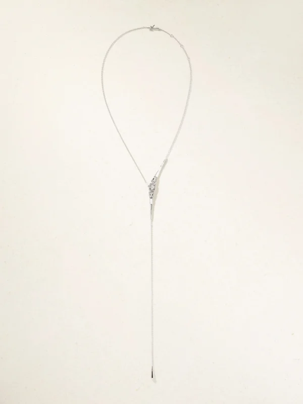 Nikos Koulis 18-karat White Gold Diamond Necklace