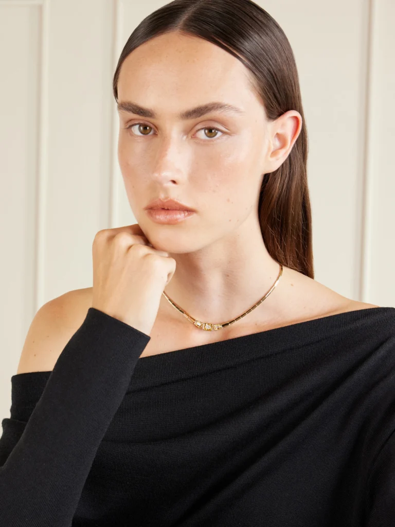 Nikos Koulis Look 18-karat Gold and Diamond Necklace