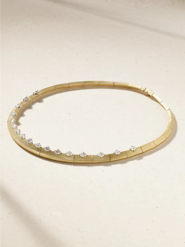 Nikos Koulis Me 18-karat Gold Diamond Necklace
