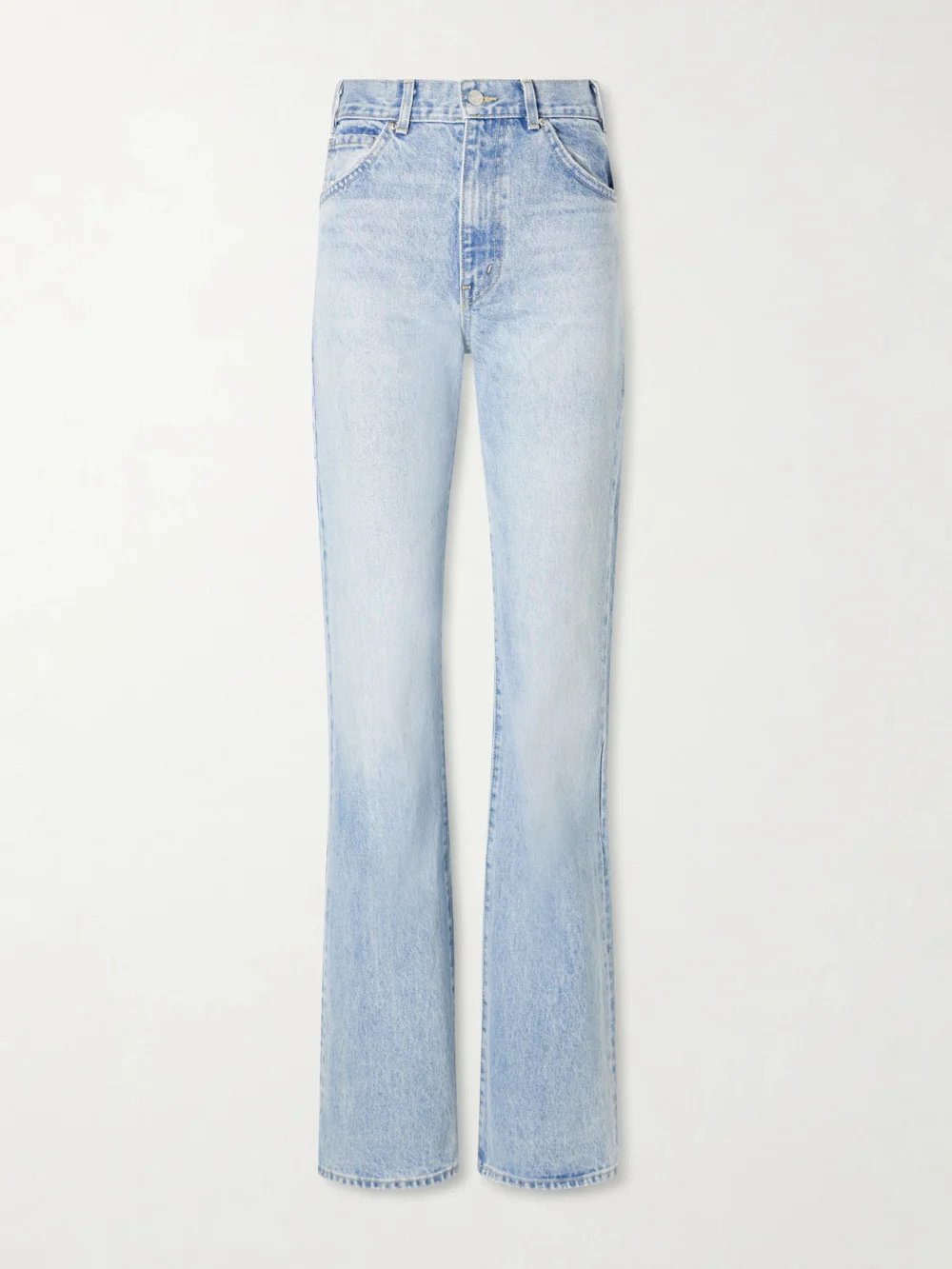 Nili Lotan Joan High-rise Straight-leg Jeans in light denim