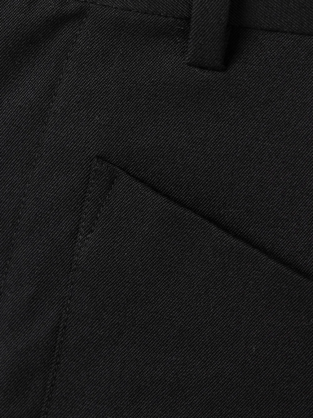 Close-up detail of the Nili Lotan Shon Wool-twill Tapered Pants