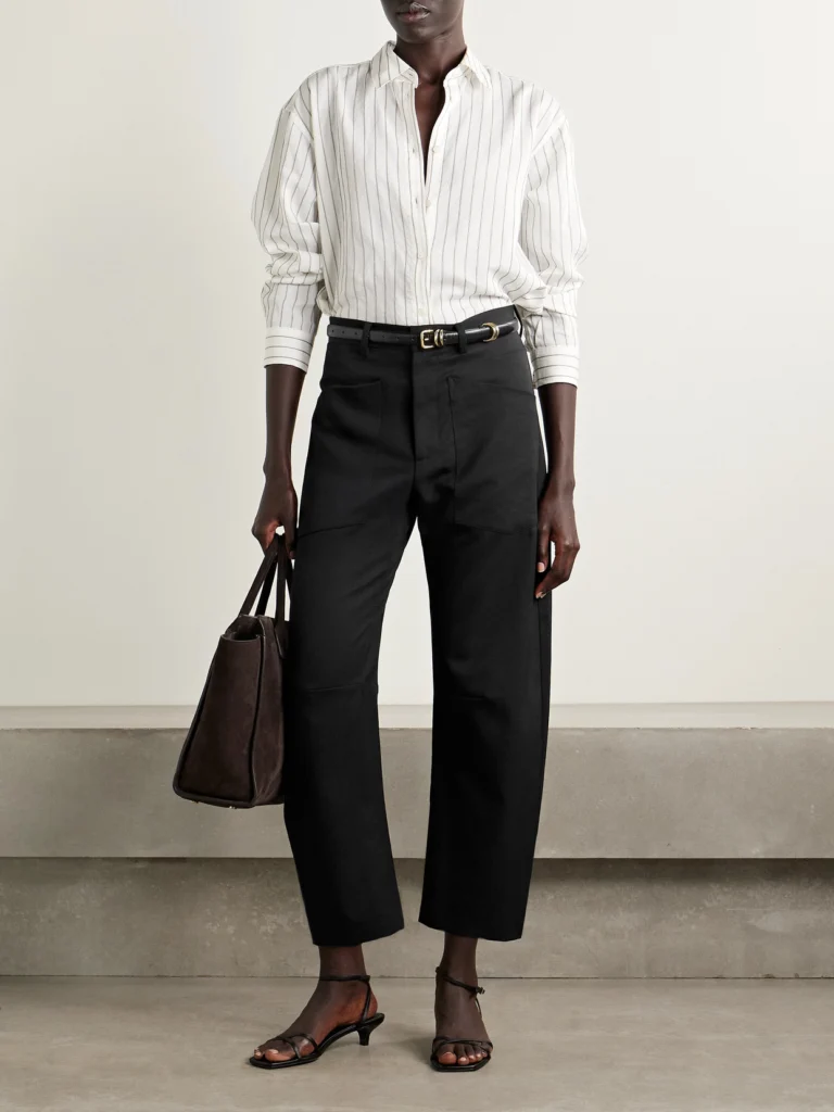 Nili Lotan Shon Wool-twill Tapered Pants