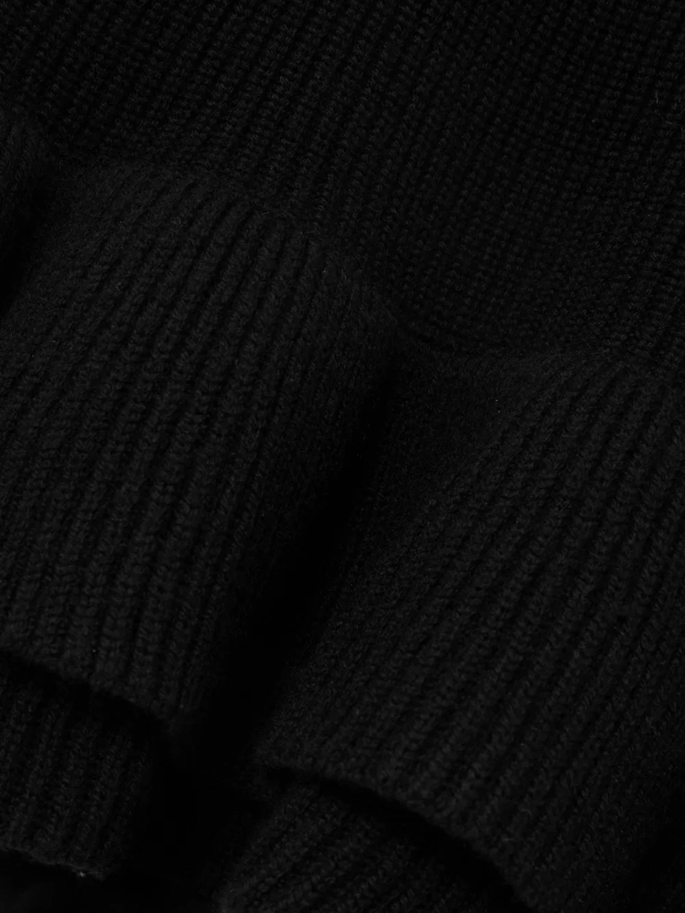 Close-up detail of the Nina Ricci Layered Ruffled Tulle-trimmed Ribbed Wool-blend Midi Skirt
