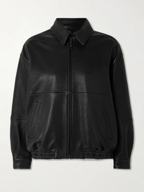 Nour Hammour Doran Paneled Textured-leather Jacket