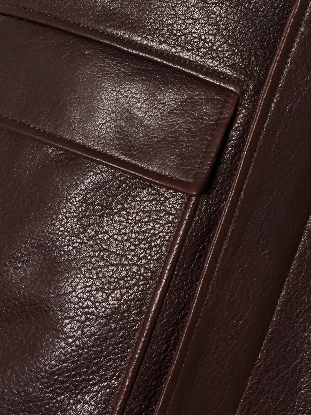 Close-up detail of the Nour Hammour Drey Textured-leather Jacket