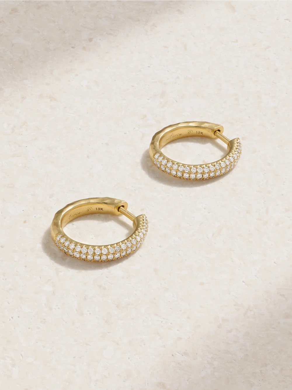 Octavia Elizabeth Yana 18-karat Gold Diamond Hoop Earrings