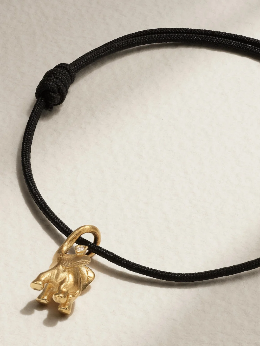 Close-up detail of the Ole Lynggaard Copenhagen My Little World 18-karat Gold and Rope Diamond Bracelet