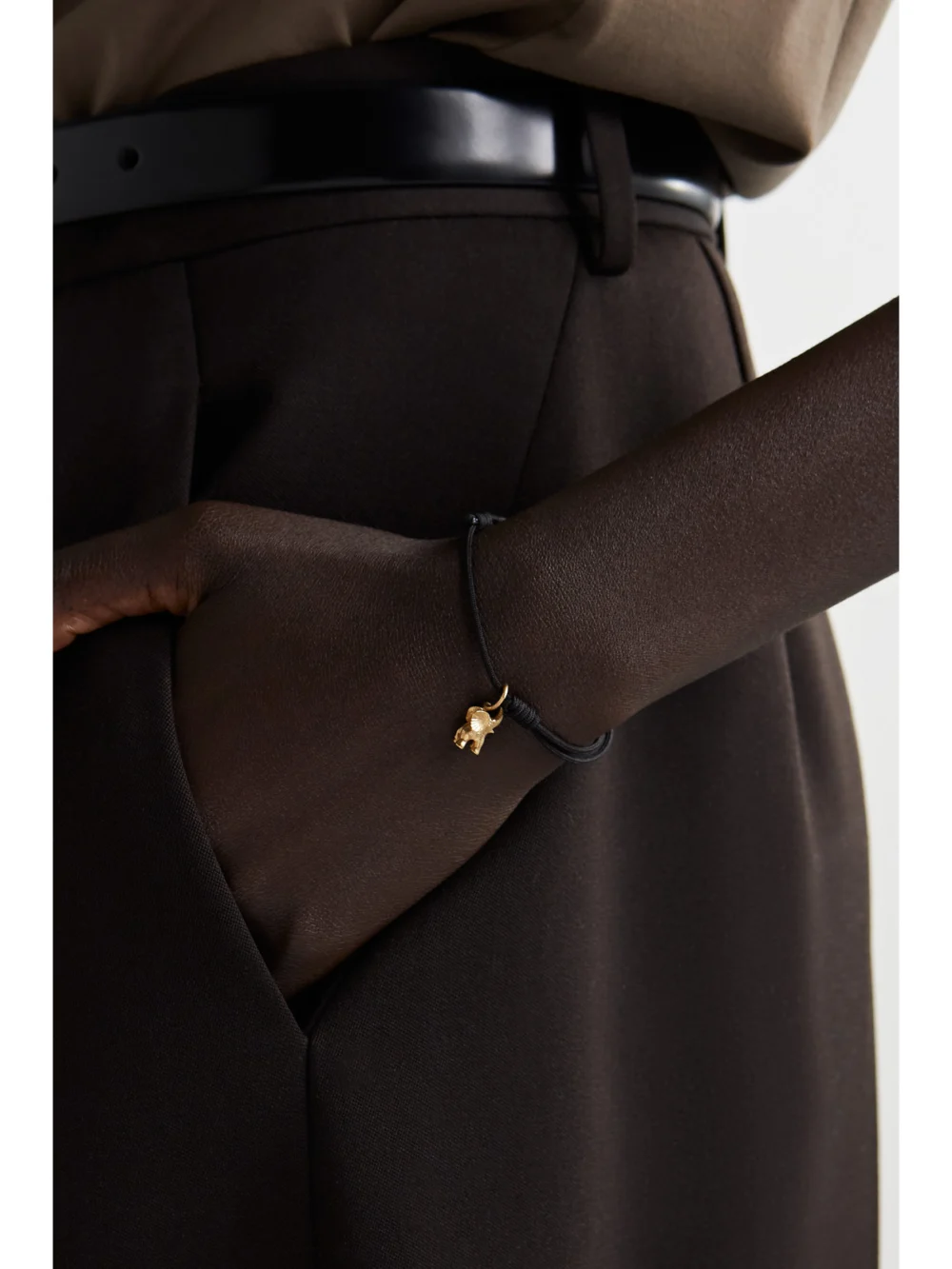 Ole Lynggaard Copenhagen My Little World 18-karat Gold and Rope Diamond Bracelet, styled view