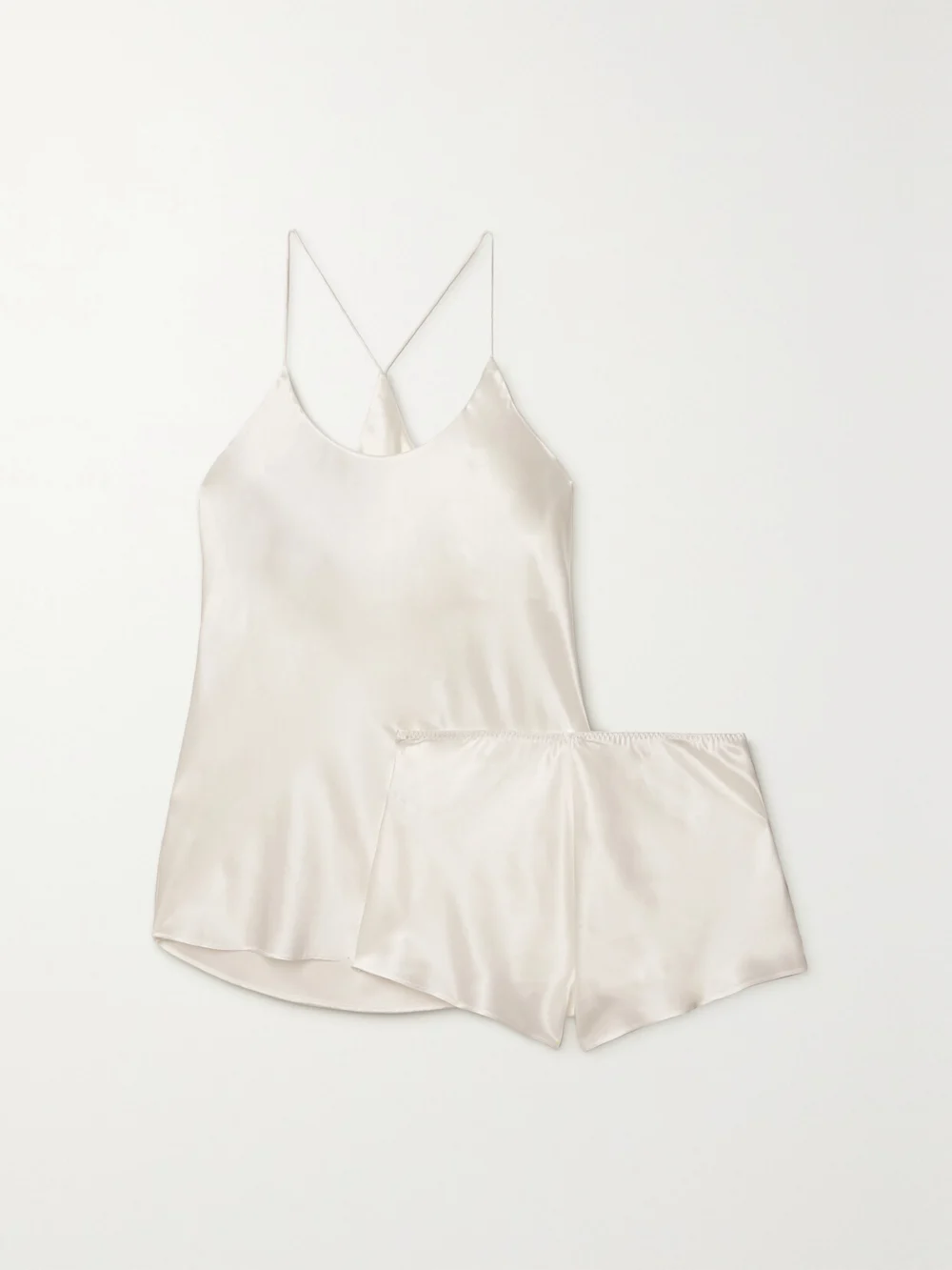 Olivia von Halle Bella Silk-satin Pajama Set in ivory