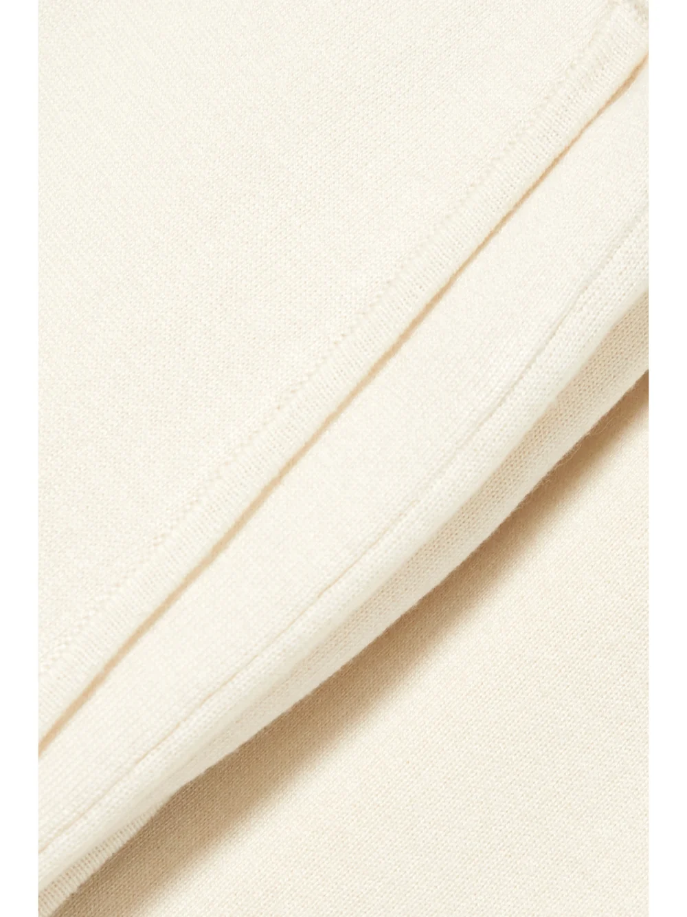 Close-up detail of the Olivia von Halle Carmel Silk and Cashmere-blend Sweatshirt and Track Pants Set