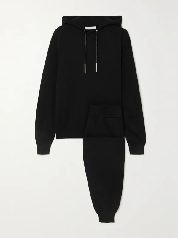 Olivia von Halle Gia Berlin Silk and Cashmere-blend Hoodie and Track Pants Set