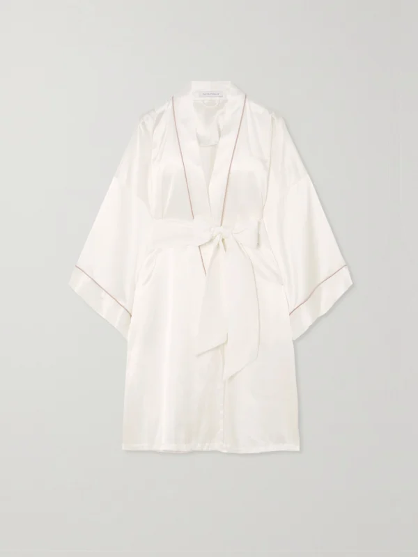 Olivia von Halle Mimi Silk-satin Robe