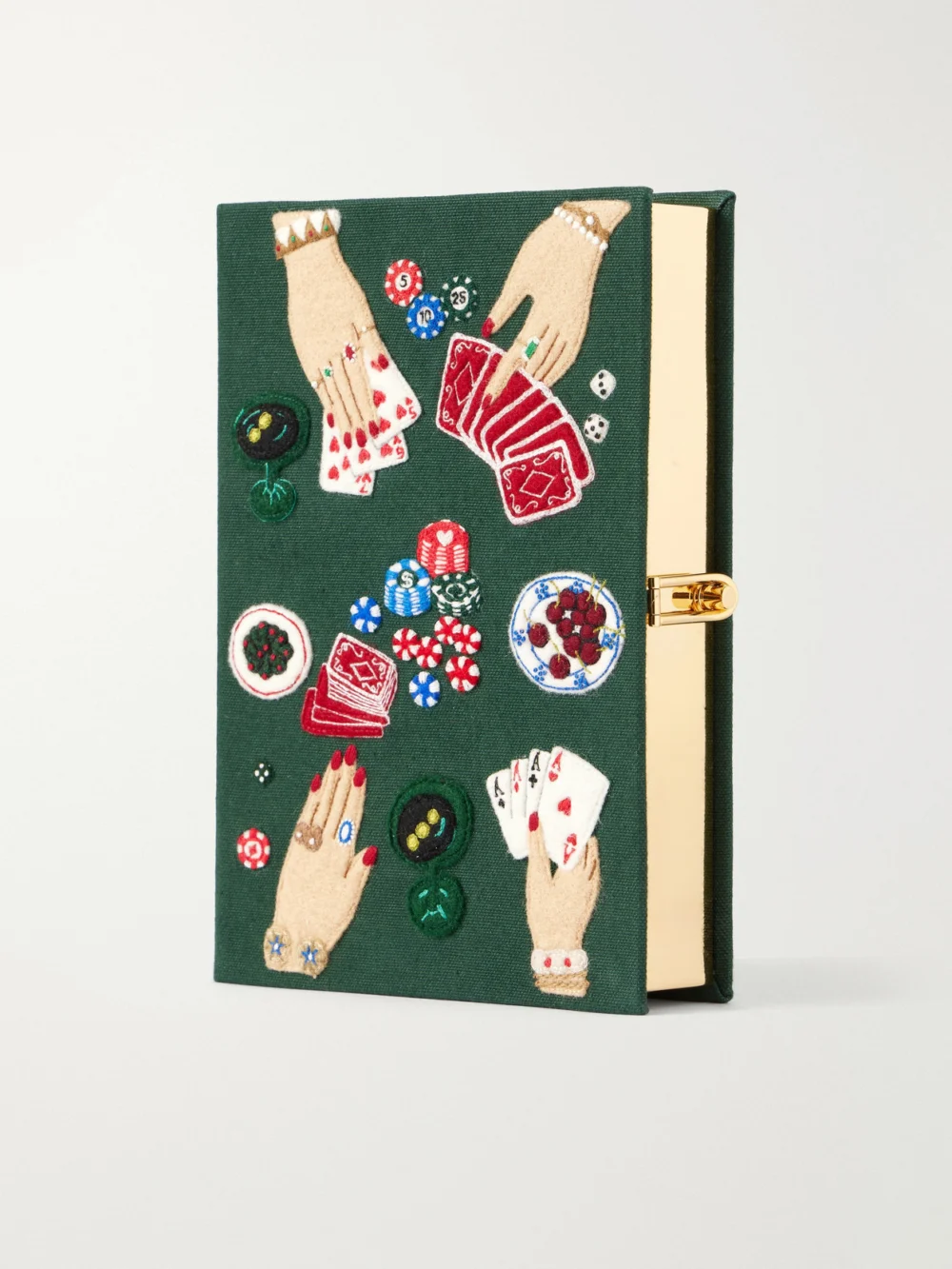 Olympia Le-Tan The Queen of Cards Embroidered Canvas Clutch in multi