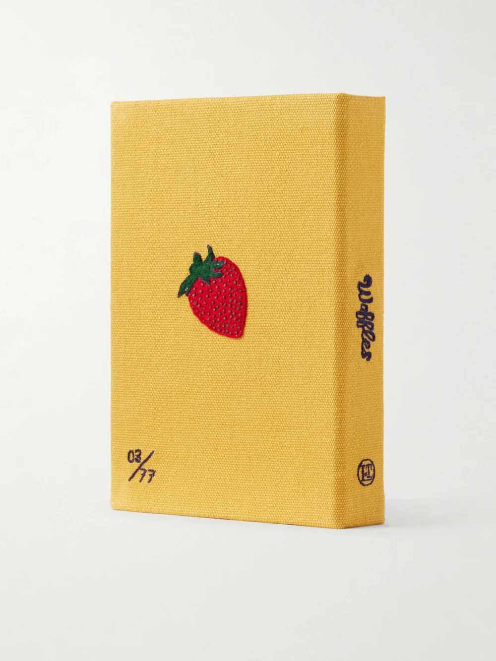 Back view of the Olympia Le-Tan Waffles: Breakfast for Champions Embroidered Canvas Clutch