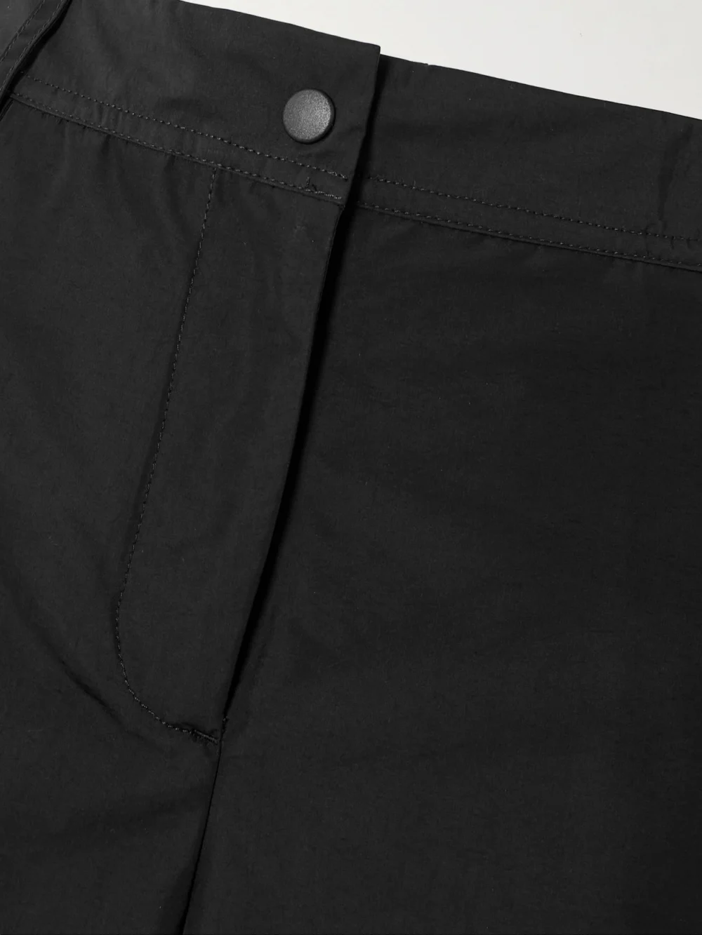 Close-up detail of the Our Legacy Alloy Shell Wide-leg Cargo Pants