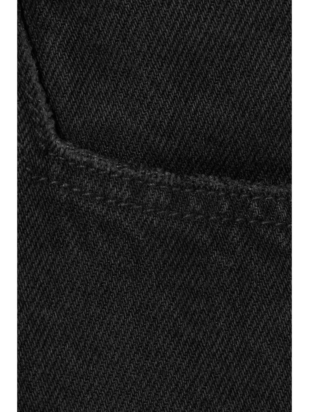 Close-up detail of the Paige Siren Denim Skirt