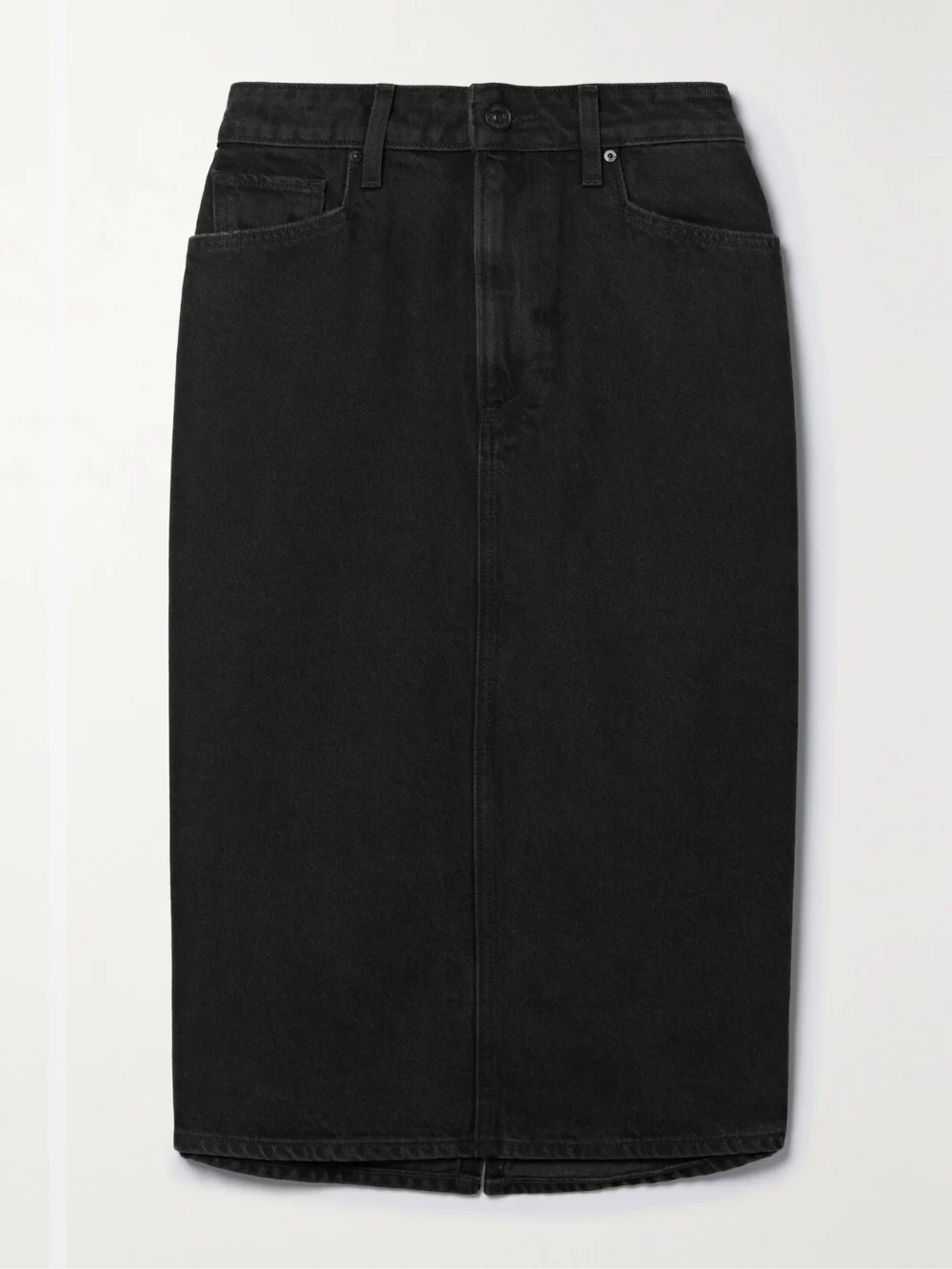 Paige Siren Denim Skirt in black
