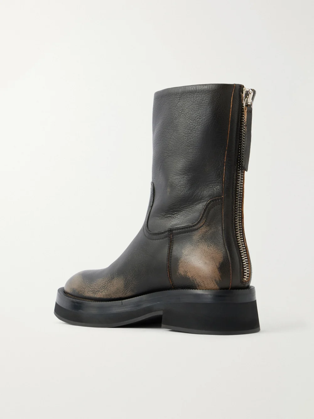 Back view of the Paris Texas Napa 20 Distressed Leather Ankle Boots