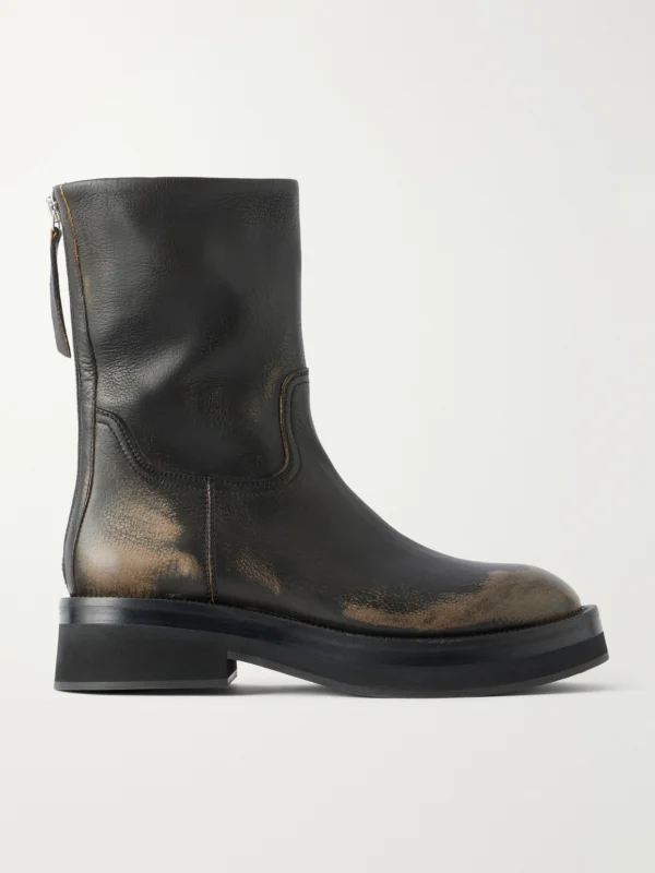 Paris Texas Napa 20 Distressed Leather Ankle Boots