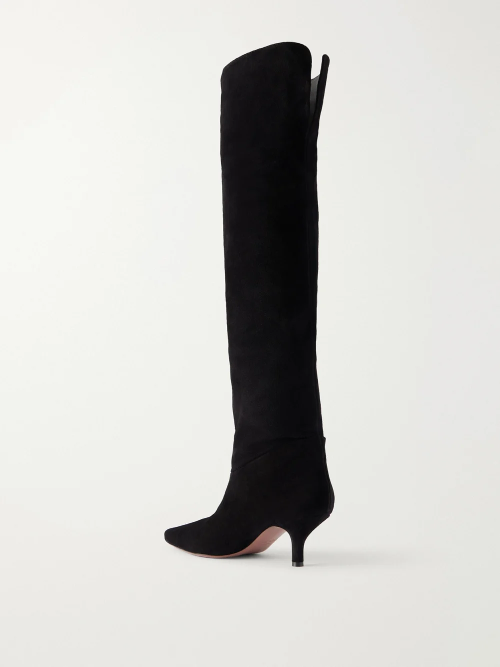 Back view of the Paris Texas Rose 60 Suede Over-the-knee Boots