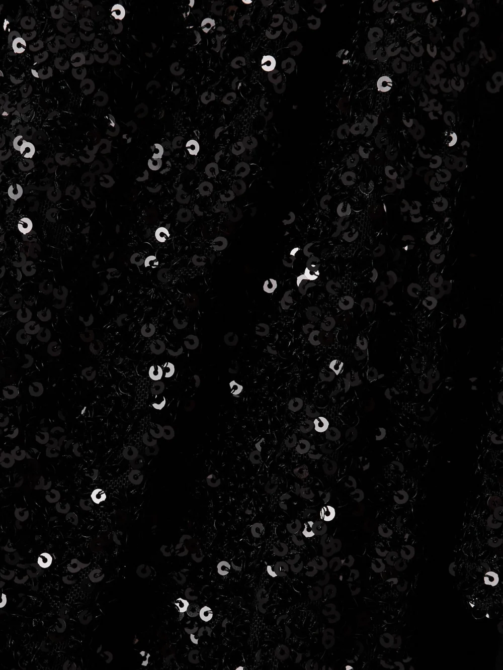 Close-up detail of the Patou Draped Sequined Mesh Halterneck Gown