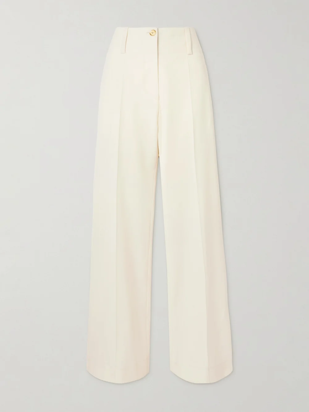 Patou Stretch Wool-twill Tapered Pants in ivory