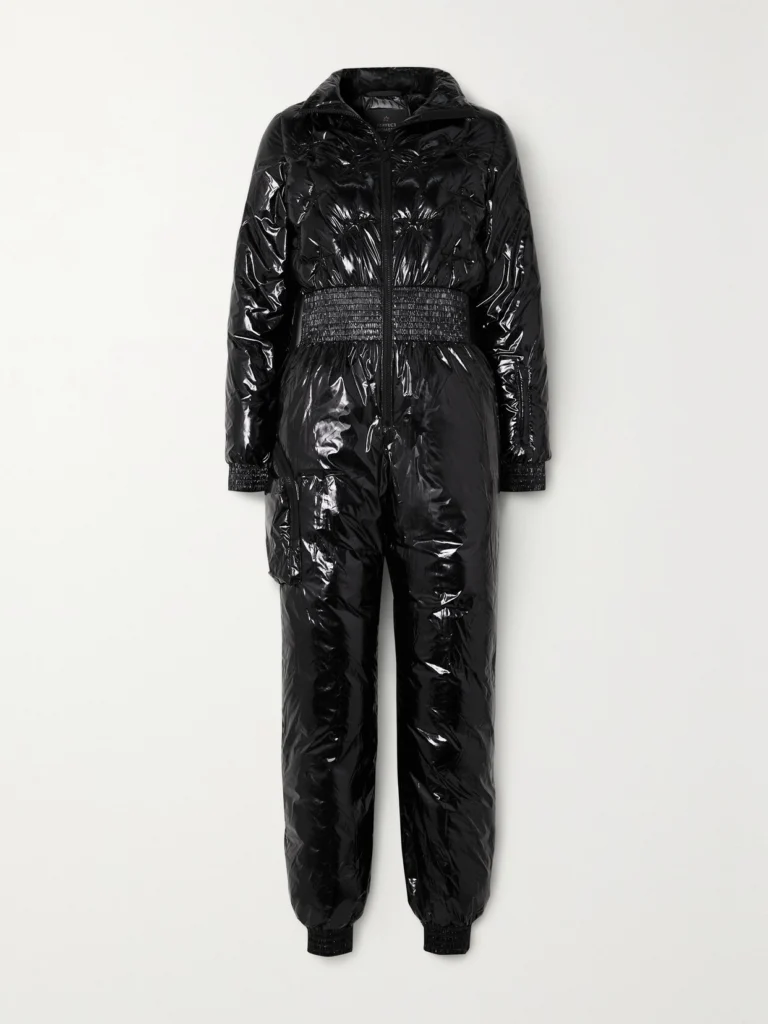 Perfect Moment Floe Embroidered Padded Glossed-shell Down Ski Suit