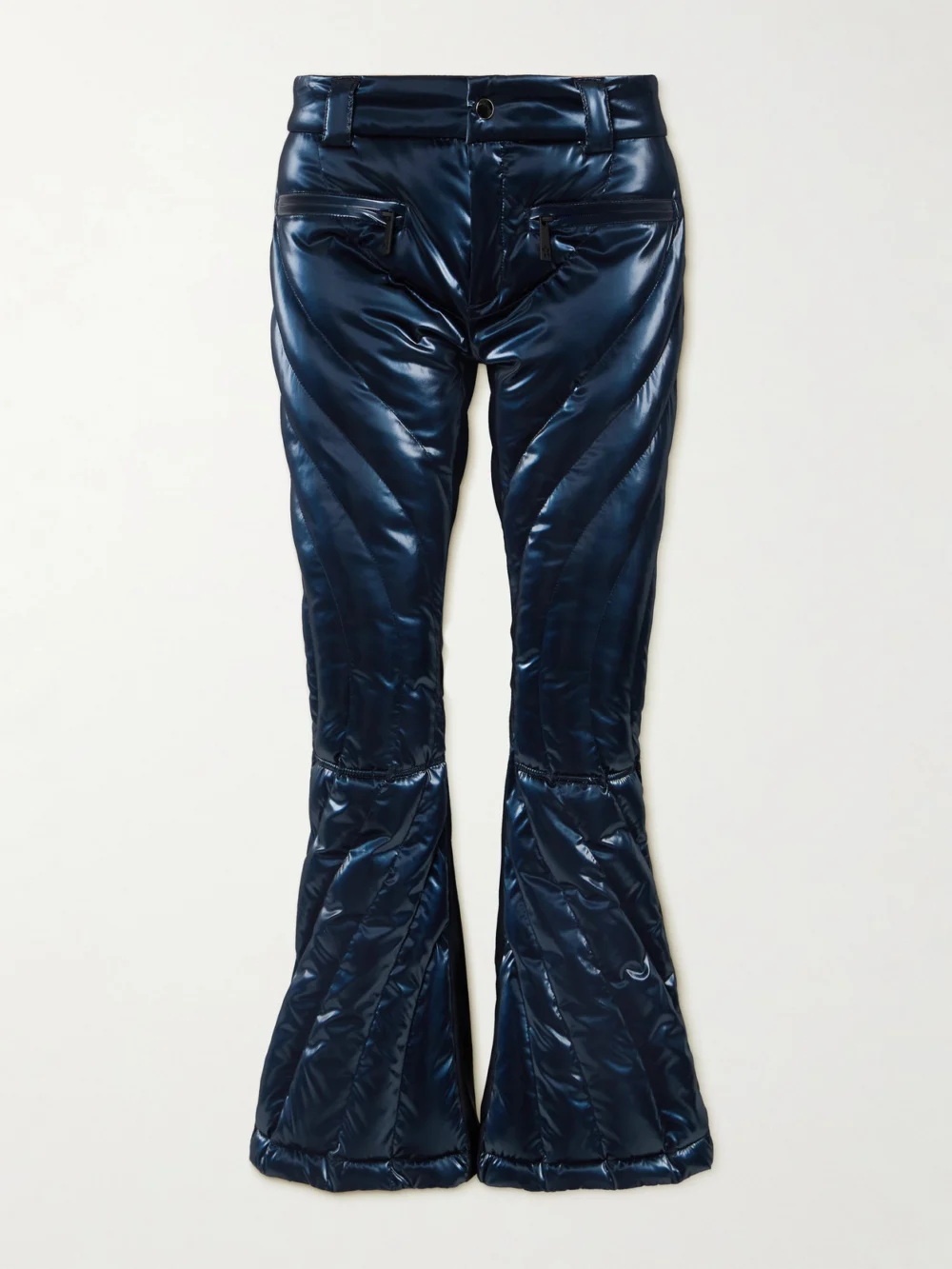 Perfect Moment + Johnnie Walker Carving Air Quilted Flared Ski Pants in navy