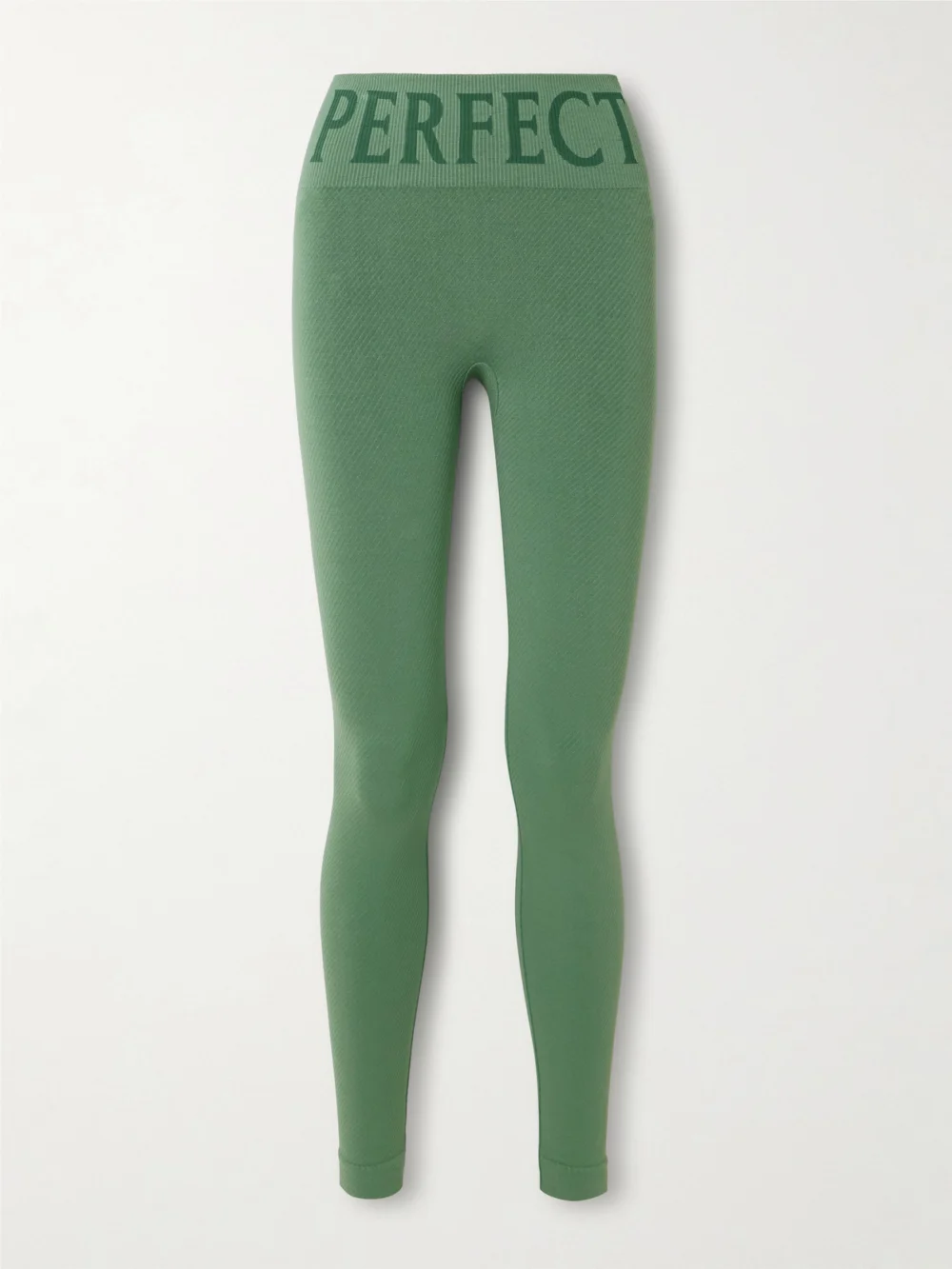 Perfect Moment Logo-embroidered Thermal Modal-blend Jersey Ski Leggings in green