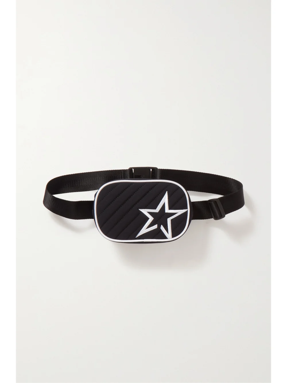 Perfect Moment Star Quilted Shell Belt Bag in black