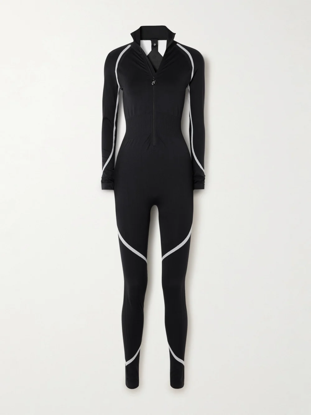 Perfect Moment Stretch-knit Ski Jumpsuit in black