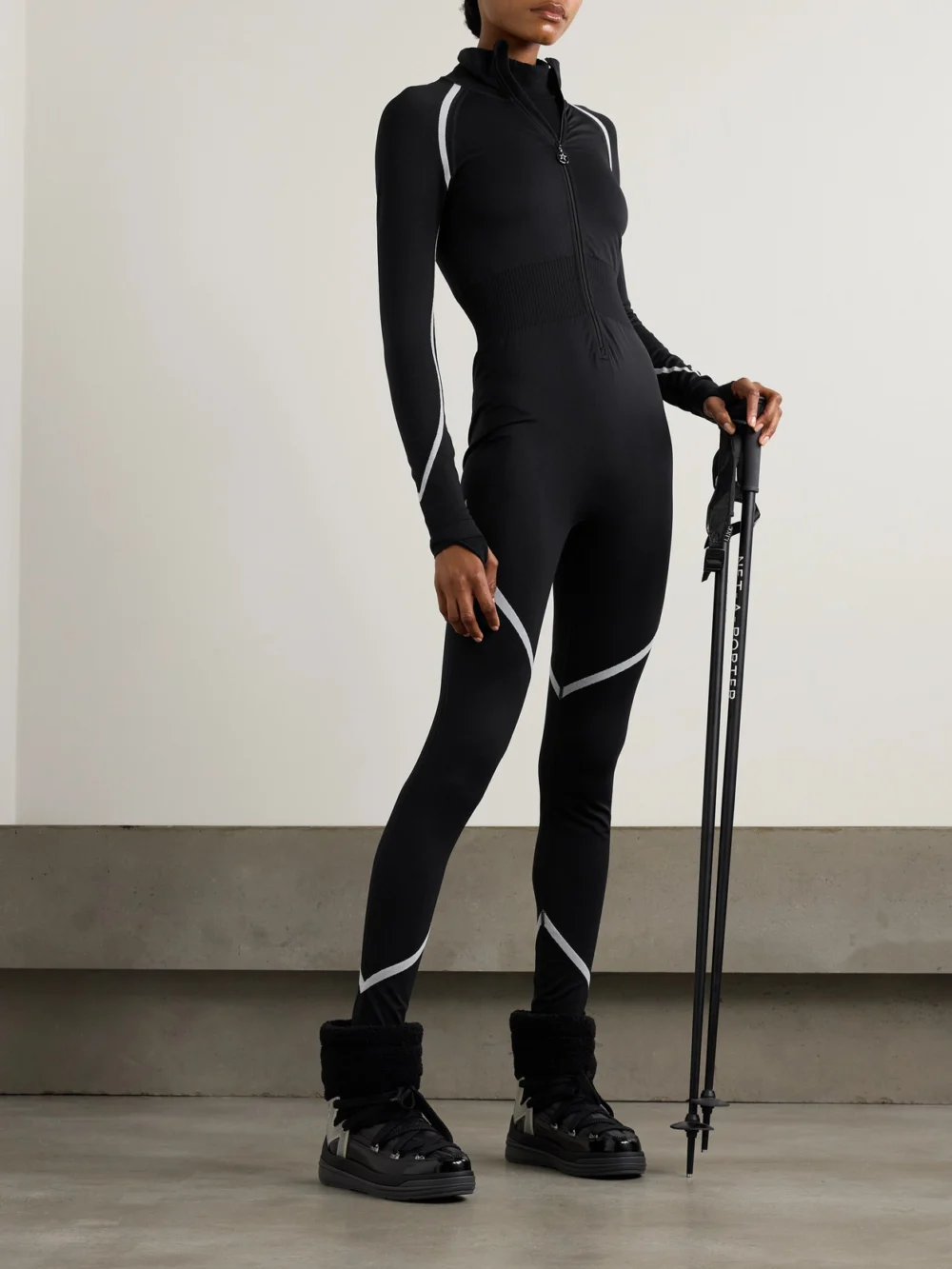 Perfect Moment Stretch-knit Ski Jumpsuit, styled view