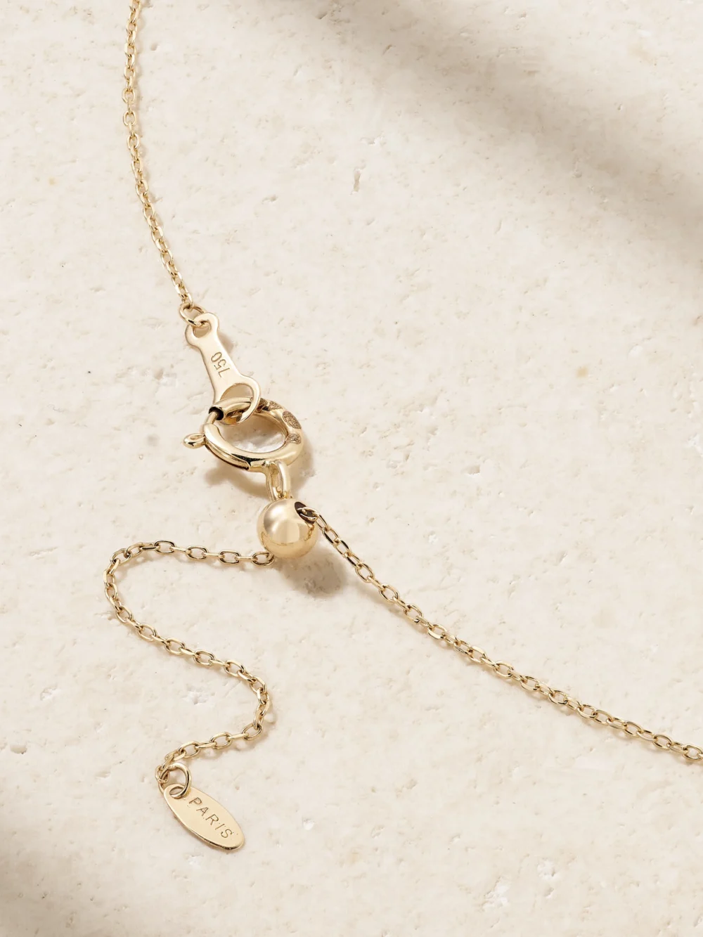 Back view of the Persée Love 18-karat Gold Diamond Necklace